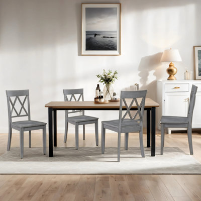 Brookner Wood Cross-Back Dining Chairs