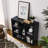 Open Wooden Open Shelf Bookcase, Freestanding Display Storage Cabinet With 7 Cube Storage Spaces, Floor Standing Bookshelf, Entryway, Living Room Storage Cabinet