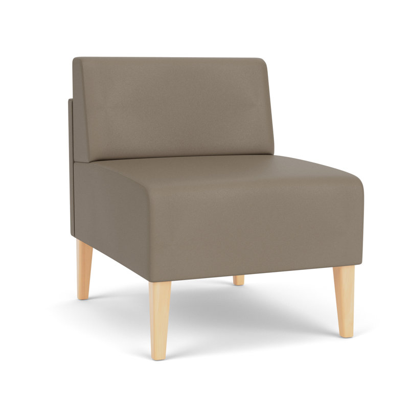 Chaise d'invité sans accoudoirs Luxe Lounge, Bois naturel, Modena blé