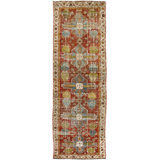 Antique One of a Kind One-of-a-Kind 3'2" x 9'5" Hand Knotted Area Rug