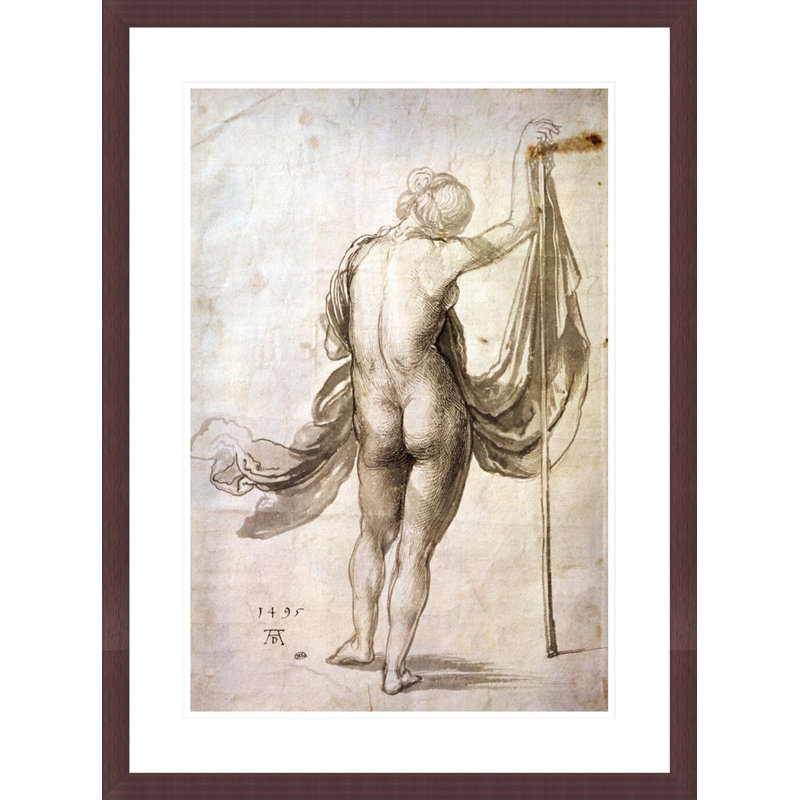 «Nude Study» par Albrecht Dürer - reproduction d'art numérique encadrée, H 29,5 po x l 21,95 po