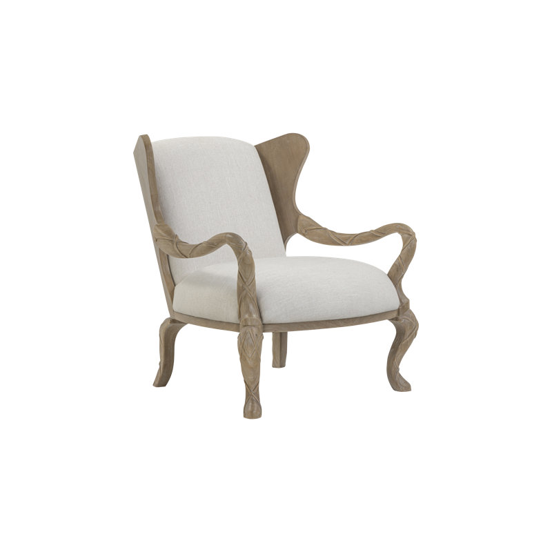 Fauteuil à oreilles Ribbon, Driftwood and Ivory