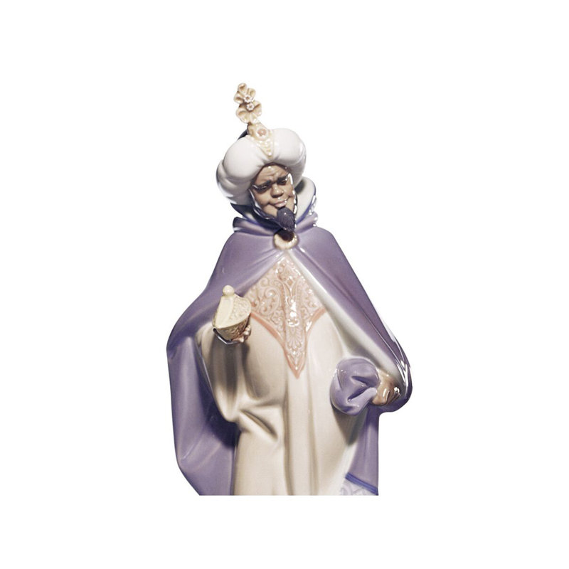 Balthasar Figurine, Beige/Purple