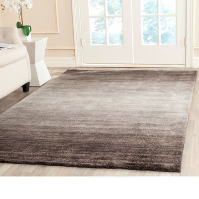 Tapis noir en coton Mcelroy