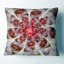 Coussin à motif floral blanc et brun avec motif floral-29598001-29598004