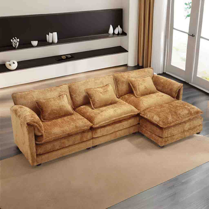 L-shape Sectional Sofa, Brown