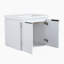 Meuble-lavabo à fermeture en douceur avec lavabo, convenant à une petite salle de bain