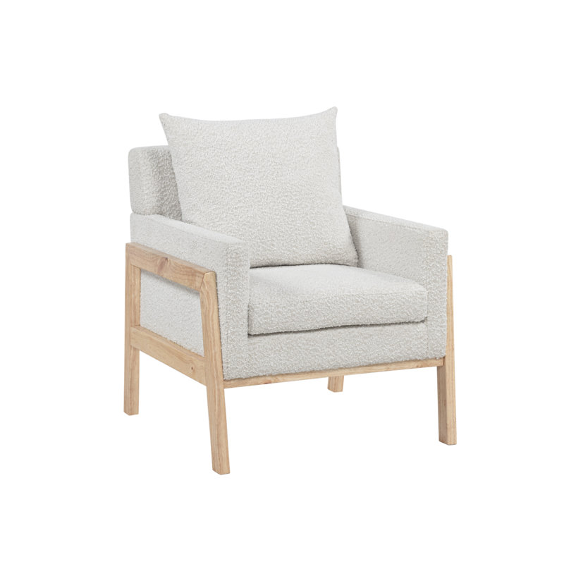 Chaise d'appoint Boucle, Crème, crème