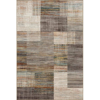 Tapis décoratif décoratif géométrique gris traditionnel