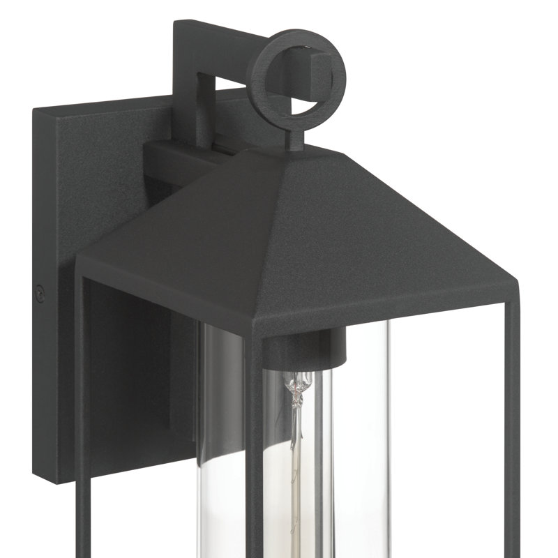 Applique murale extérieure - Noire - 16,8 cm (L) x 12,7 cm (l) x 35,6 cm (H), L 6,62 po x l 5 po x H 14 po