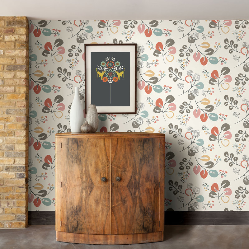 10.06m x 52.07cm Matte Wallpaper Roll, Grey/Blue