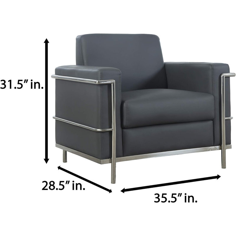 Fauteuil de direction en similicuir, Gris clair