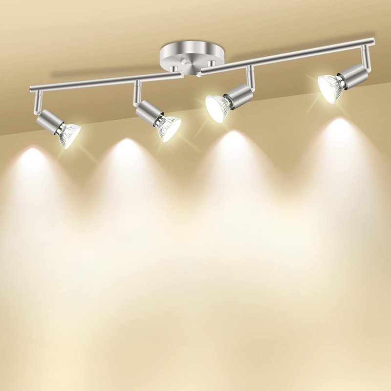 Ensemble d'éclairage sur rail 4 lumières (GU10)