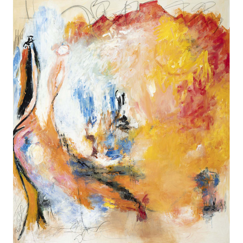 Orange Abstract Print by Lara Brooke