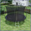 Trampoline 12 pi (trampoline double couleur), trampoline pour enfants et adultes avec filet et échelle, poteau de clôture incurvé