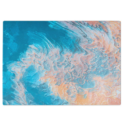 Tempered Glass The Tide Is High in Abstract Chopping Board