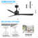 52'' Ceiling Fan With Lights And Remote Control