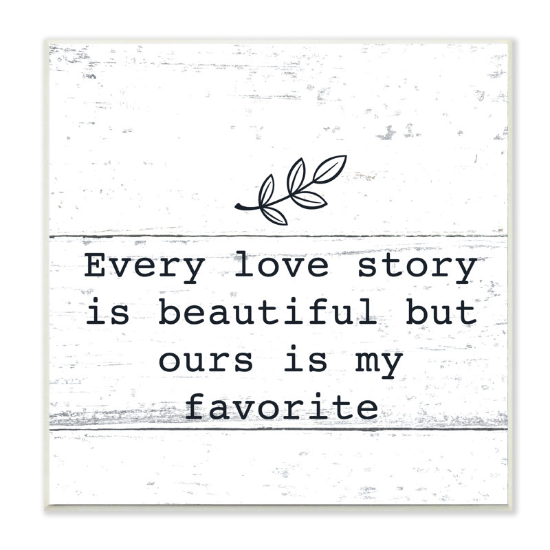 «Our Love is my Favorite» par Daphne Polselli, reproduction d'art textuel sur toile, H 12 po x l 12 po, Plaque murale