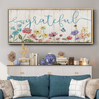 Grateful Wildflowers - Toile encadrée