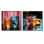 Verrerie abstraite - ensemble de 2 verres carrés-379975803-379975800