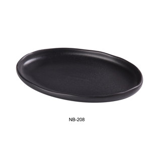 Plaque ovale noire Yanco NB-208 (Ensemble de 36)