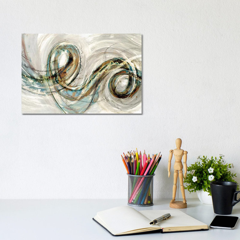 Swirly Whirly II by PI Studio - Wrapped Canvas Print, 20.32 cm H x 30.48 cm W