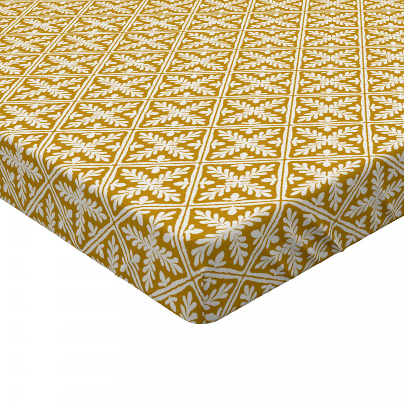 Microfiber Floral Fitted Sheet, Twin Fitted Sheet