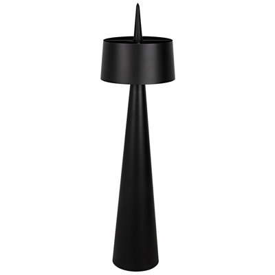 Moray 72'' Matte Black Novelty Floor Lamp with Outlet