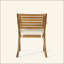 Chaise de salle à manger d'extérieur en bois Hermosa KD avec coussins (ensemble de 2)