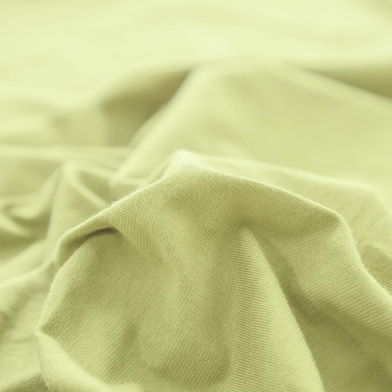 Ensemble de housse de couette en coton jersey, Housse de couette pour grand lit + 2 taies décora, Vert citron