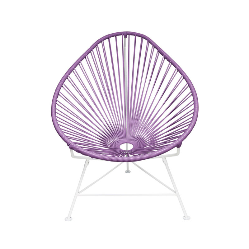 Outdoor Lounge Chair, Orchid/White