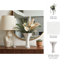 Vase asymétrique moderne imprimé en 3D pour la décoration intérieure - Grand vase sculptural pour console ou décoration - Blanc-2058431366