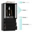 Armoire moderne 20 po x l 126 po x H 71 po avec portes à fermeture douce - garde-robe en verre cannelé avec tablettes et tiroirs-323622991