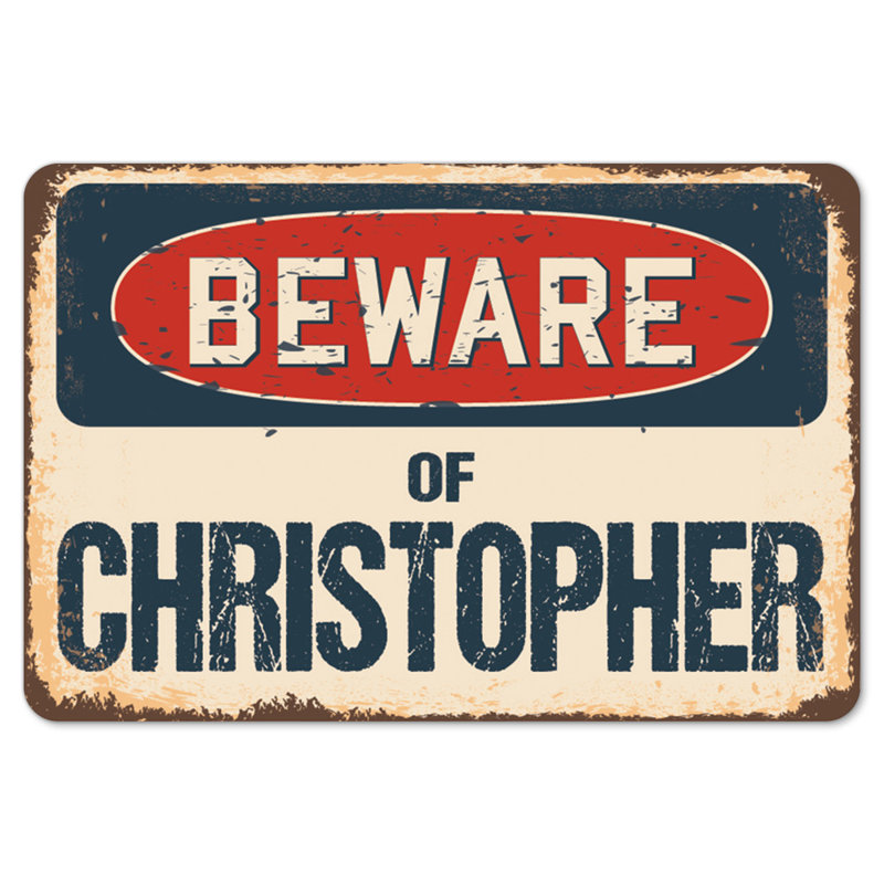 Decal-Christopher_Beware Of Christopher