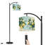 Lampe sur pied à arc avec abat-jour réglable Citronnier Citron jaune gris Cuisine de bureau à domicile Lampe sur pied jaune encadrée