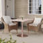 Table de salle à manger carrée moderne en tulipe, plateau de table en pierre frittée avec impression de faux marbre de luxe, base en acier inoxydable, surface imperméable et résistante aux rayures et à l'usure, idéale pour une utilisation intérieure et extérieure