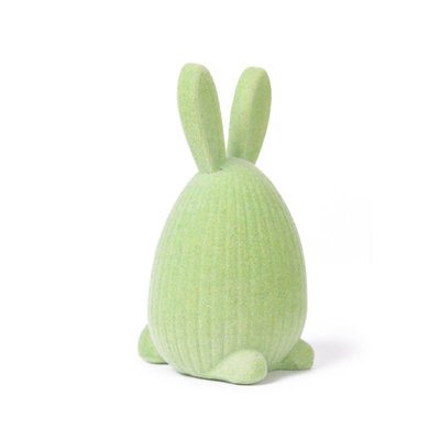 Flocked Easter Egg Rabbits Ornament