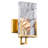 Transitional 1 Light Crystal Plaque Wall Sconce