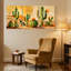 «Cactus Desert Cactus Landscape» avec 3 impressions sur toile-1388091738