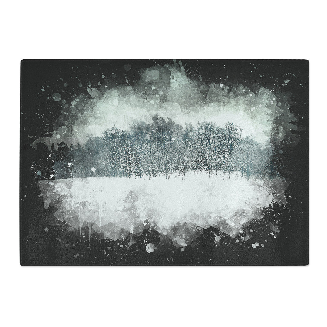 Tempered Glass Forest at Wintertime Chopping Board