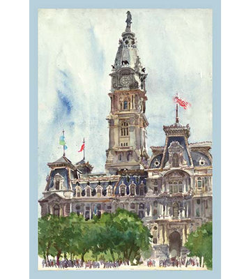 «phila. « ciy hall ii » par noel miles, reproduction d’art