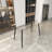 51" Dining Table Modern Minimalist Rectangular Glass For 4-6 With 0.31" Tempered Glass Tabletop And Black Metal Legs, Writing Table Desk-224325345