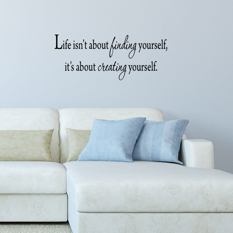Déadhésif décoratif« life not about finding vous », "création d’un mur" Dravis, 16 x 44
