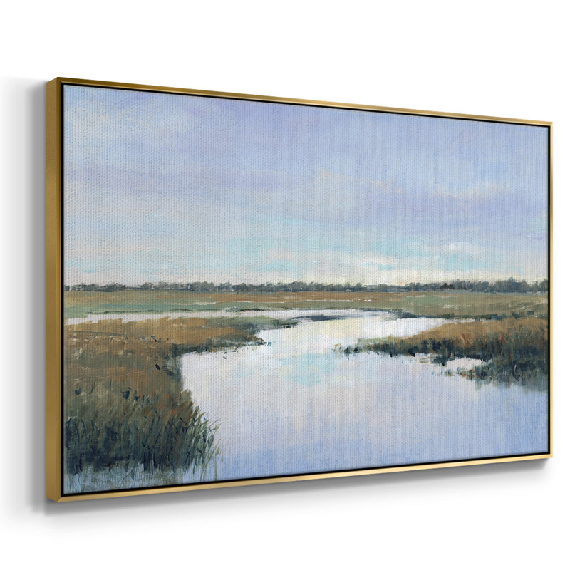 «Coastal Plains I», reproduction sur toile, Or, H 27 po x l 41 po x P 2 po