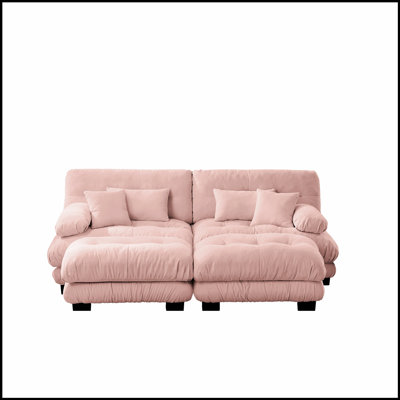 Canapé confortable en chenille avec plusieurs coussins pour le salon, un siège élégant et relaxant