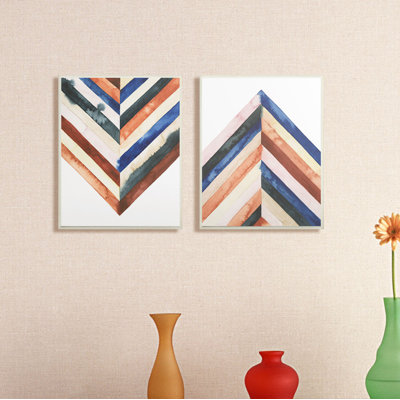 Abstract Layered Shapes by Grace Popp - Gallery Wall Set on Canvas