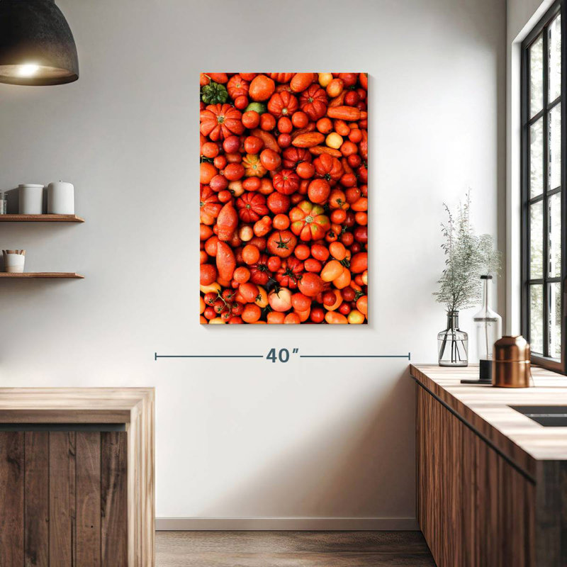 Yarlin Red And Orange Vegetables, 39" H x 26" W
