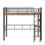 Lit mezzanine en métal avec bureau intégré-1657963383