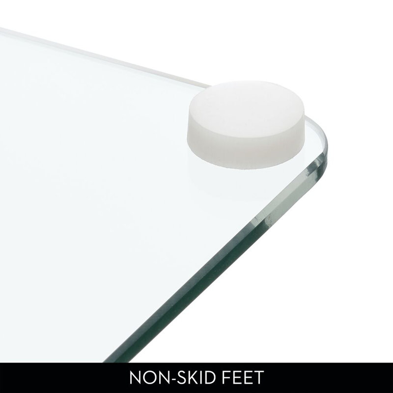 iDesign Oval Pedestal Drink Table for Small Spaces