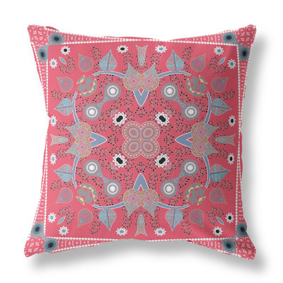 Coussin décoratif pour l'intérieur et l'extérieur 26 po x 26 po Aqua